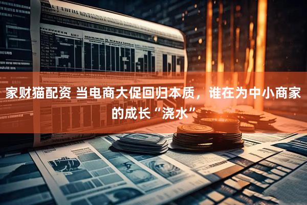 家财猫配资 当电商大促回归本质，谁在为中小商家的成长“浇水”